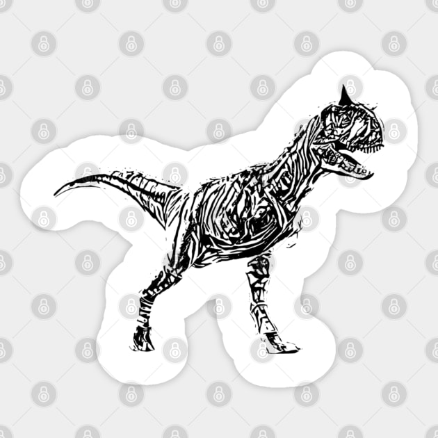 Carnotaurus Sticker by Nimmersatt